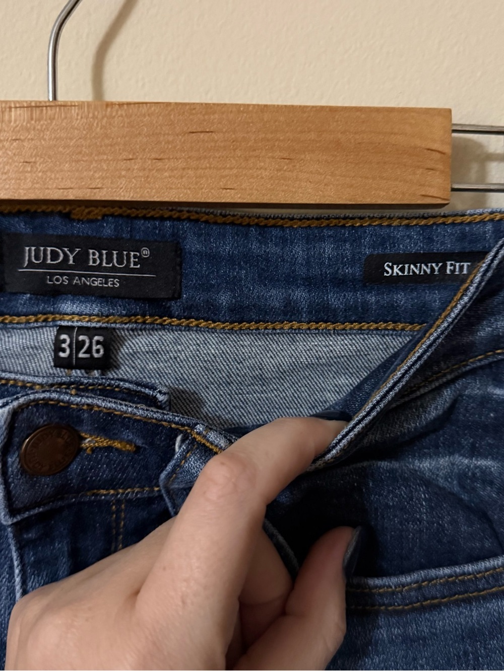 Judy Blue Skinny Fit Denim Jeans Size 3 / 26 Womens Medium Wash - Picture 5 of 7